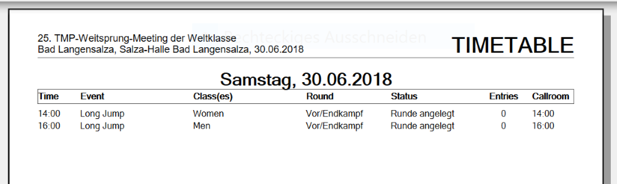 Wettkampf mit deutscher Softwaresprache angelegt